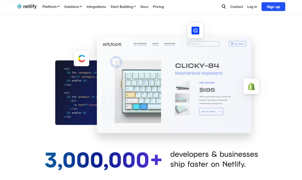 개발자를 위한 무료 웹 호스팅 사이트, Netlify