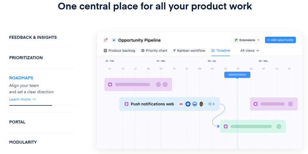제품 로드맵 도구 Best 5, airfocus