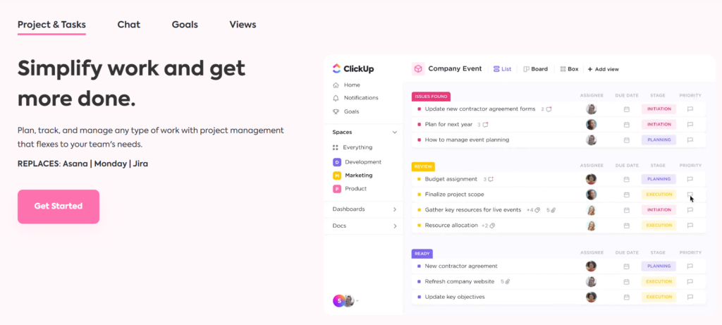 제품 로드맵 도구 Best 5, ClickUp
