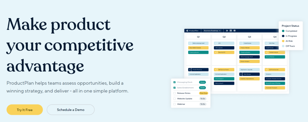 제품 로드맵 도구 Best 5, ProductPlan