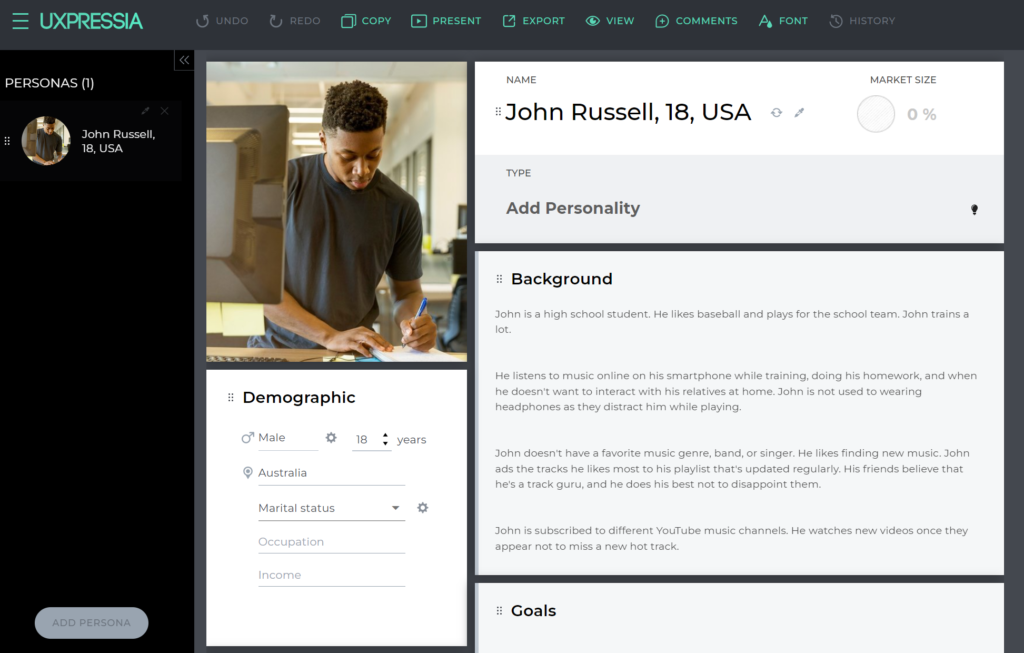 페르소나 생성기 Best 5, Hubspot - UXPressia