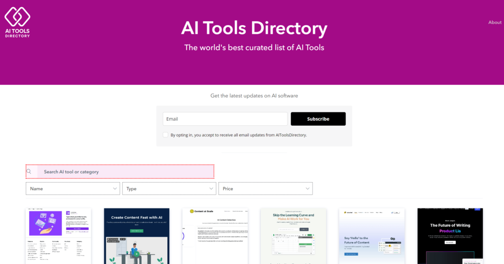 AI 도구 모음 디렉토리 사이트 AI Tools Directory