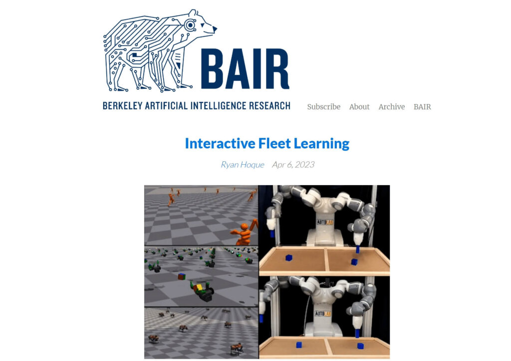 해외 AI 정보 블로그 웹사이트 BAIR