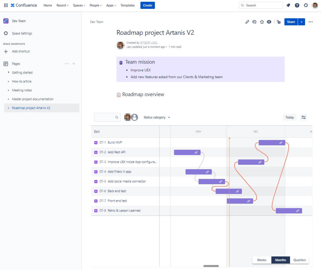 Jira 로드맵을 Confluence에 게시하기