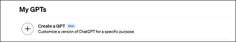 GPT 아래에서 GPT 만들기를 클릭