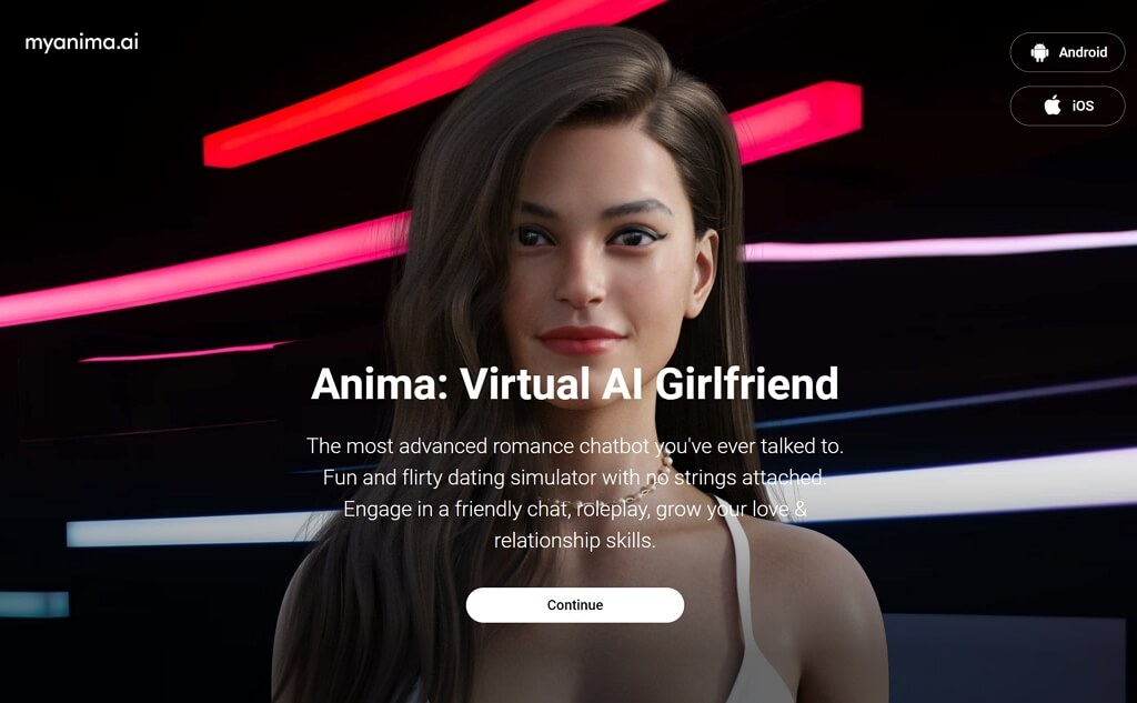 최고의 AI 여자친구 앱 Best10 : Myainma.ai