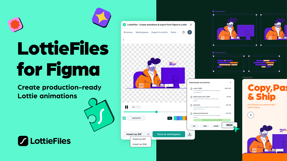UX 디자인 작업 자동화 피그마 플러그인 - LottieFiles