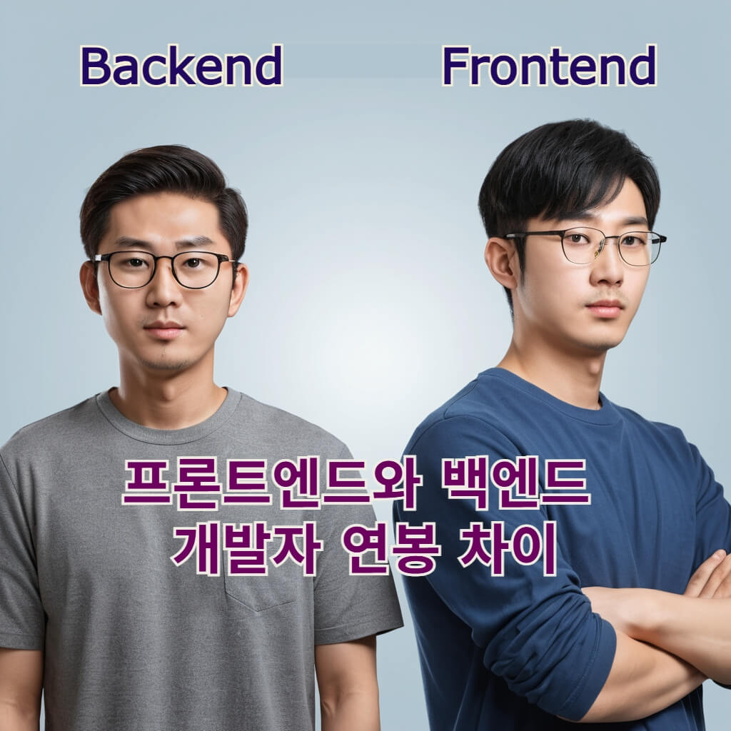 한국에서의 프론트엔드와 백엔드 개발자 연봉