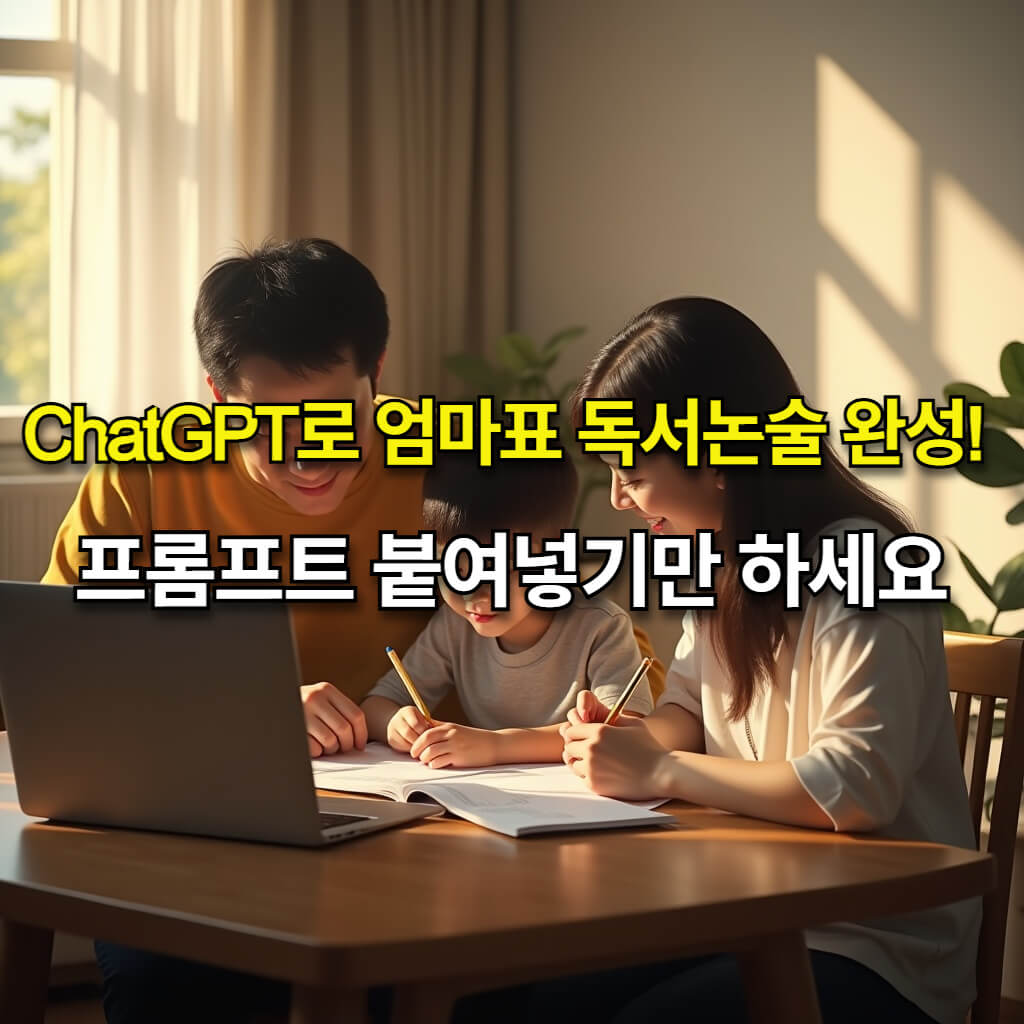 ChatGPT로 독서논술 학원비 30만원 아끼는 실전 프롬프트 8가지
