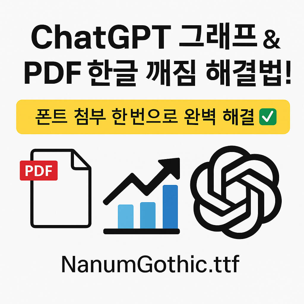 ChatGPT에서 한글 깨짐 없는 PDF와 그래프 제작 꿀팁