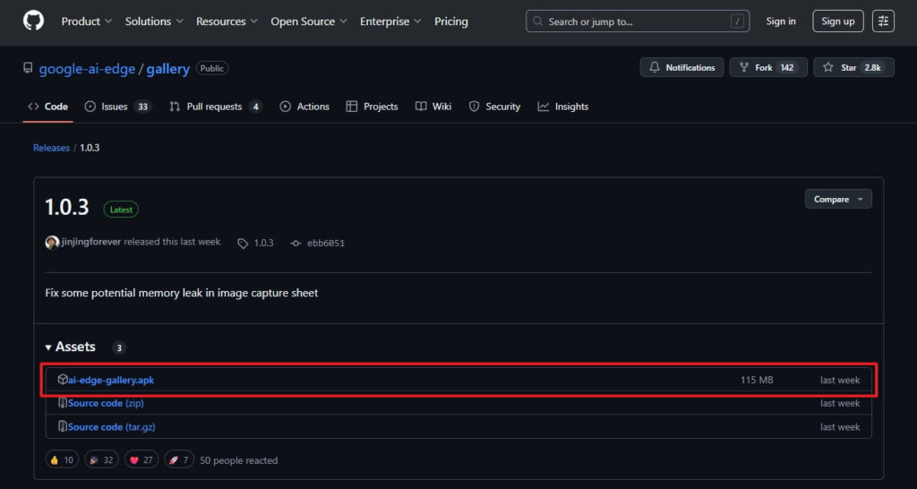 AI Edge Gallery apk 파일 다운로드 및 설치 (Android 전용)