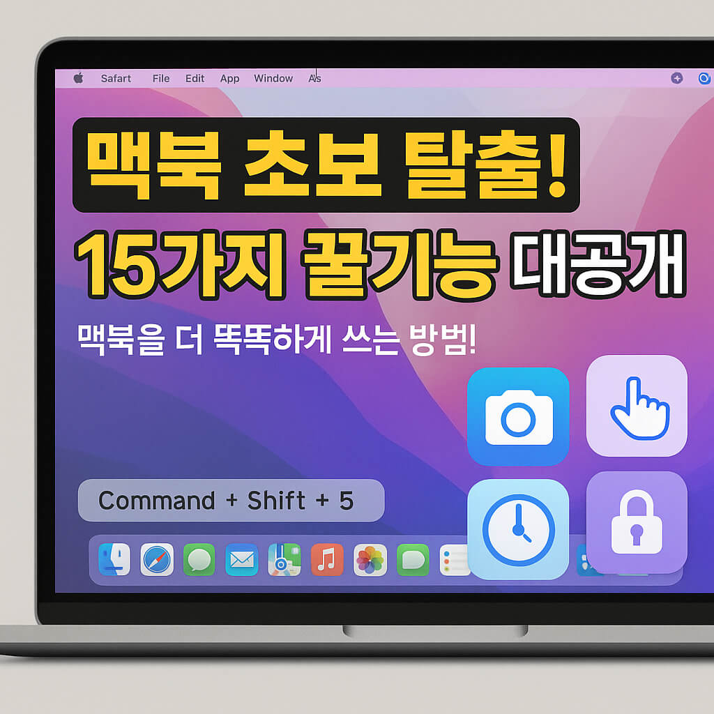 맥북 고수처럼 쓰는 비밀 꿀팁 15가지