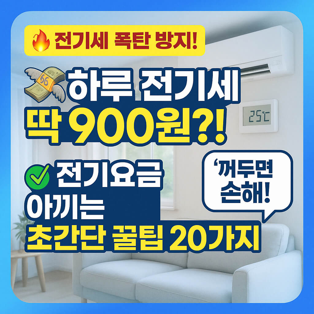 에어컨 전기세 900원으로 줄이는 필수 절약법