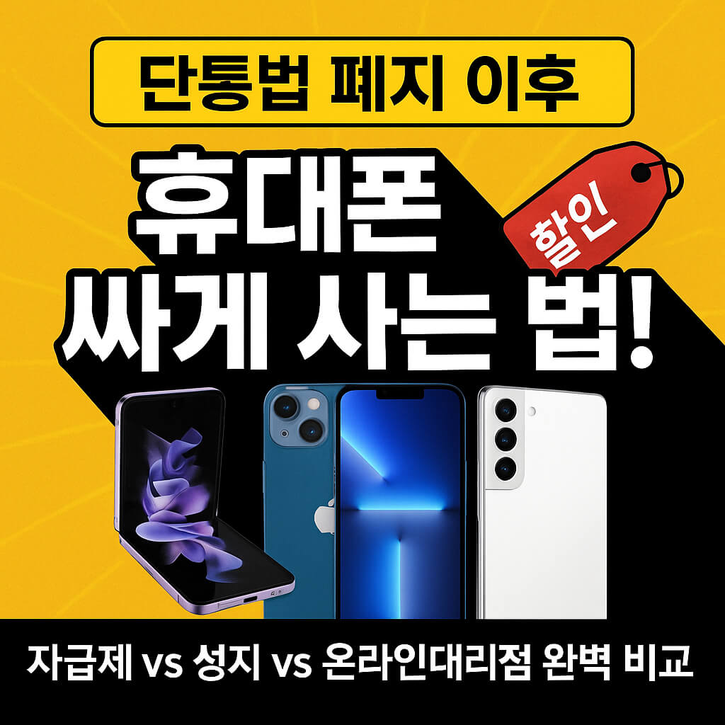 단통법 폐지 이후 휴대폰 싸게 사는법 완벽 분석