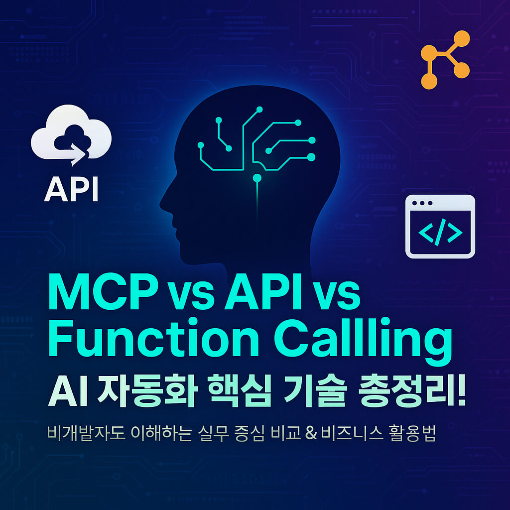MCP vs API vs Function Calling: AI 자동화 핵심 기술 비교