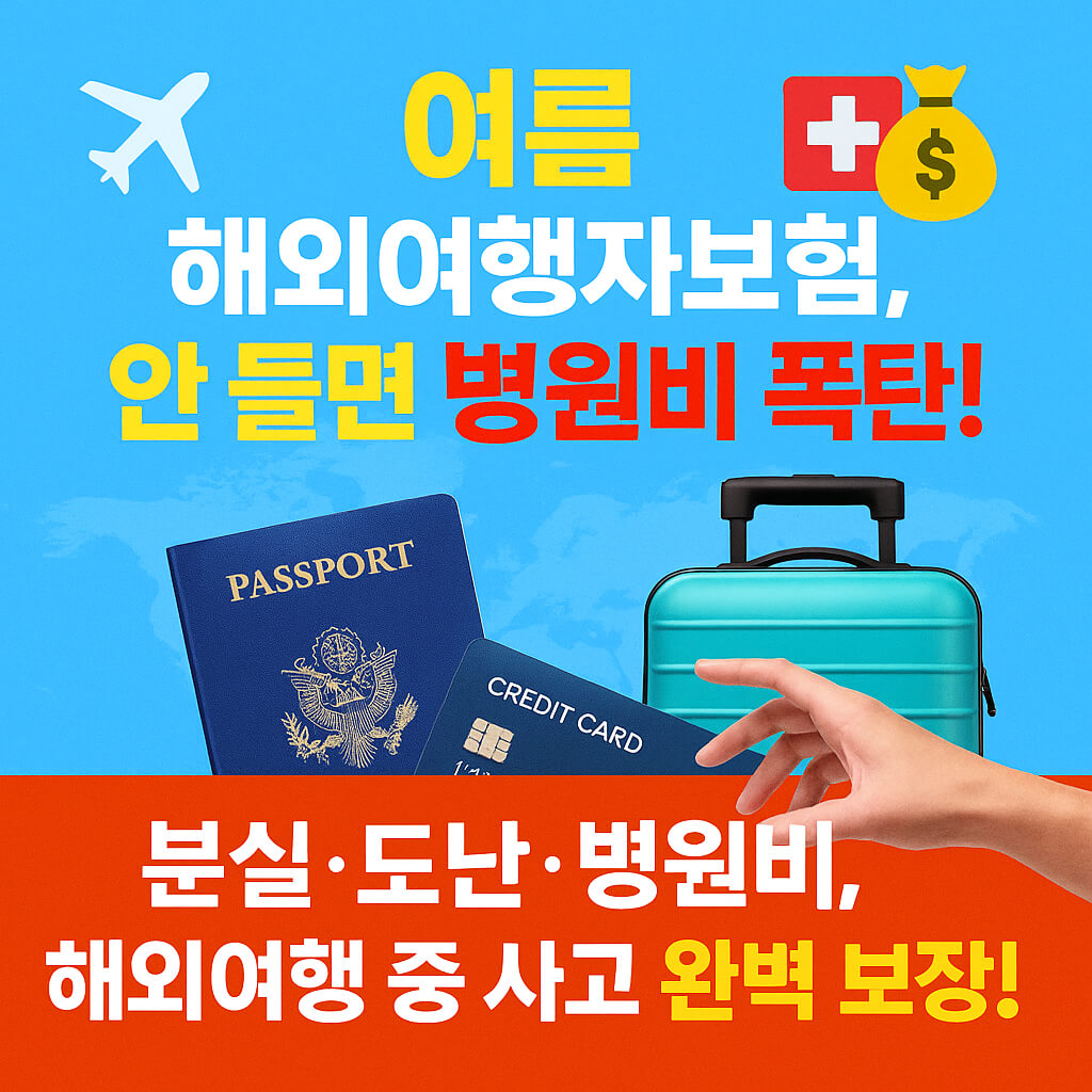 여름 필수 준비물 해외여행자보험 사고 대비 완벽 가이드