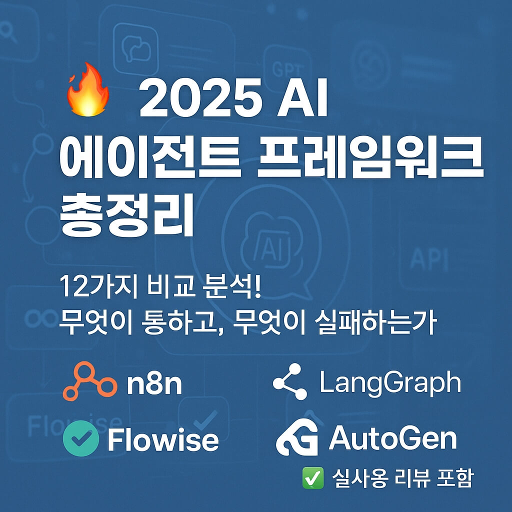 2025년 최고의 AI 에이전트 프레임워크 TOP 12