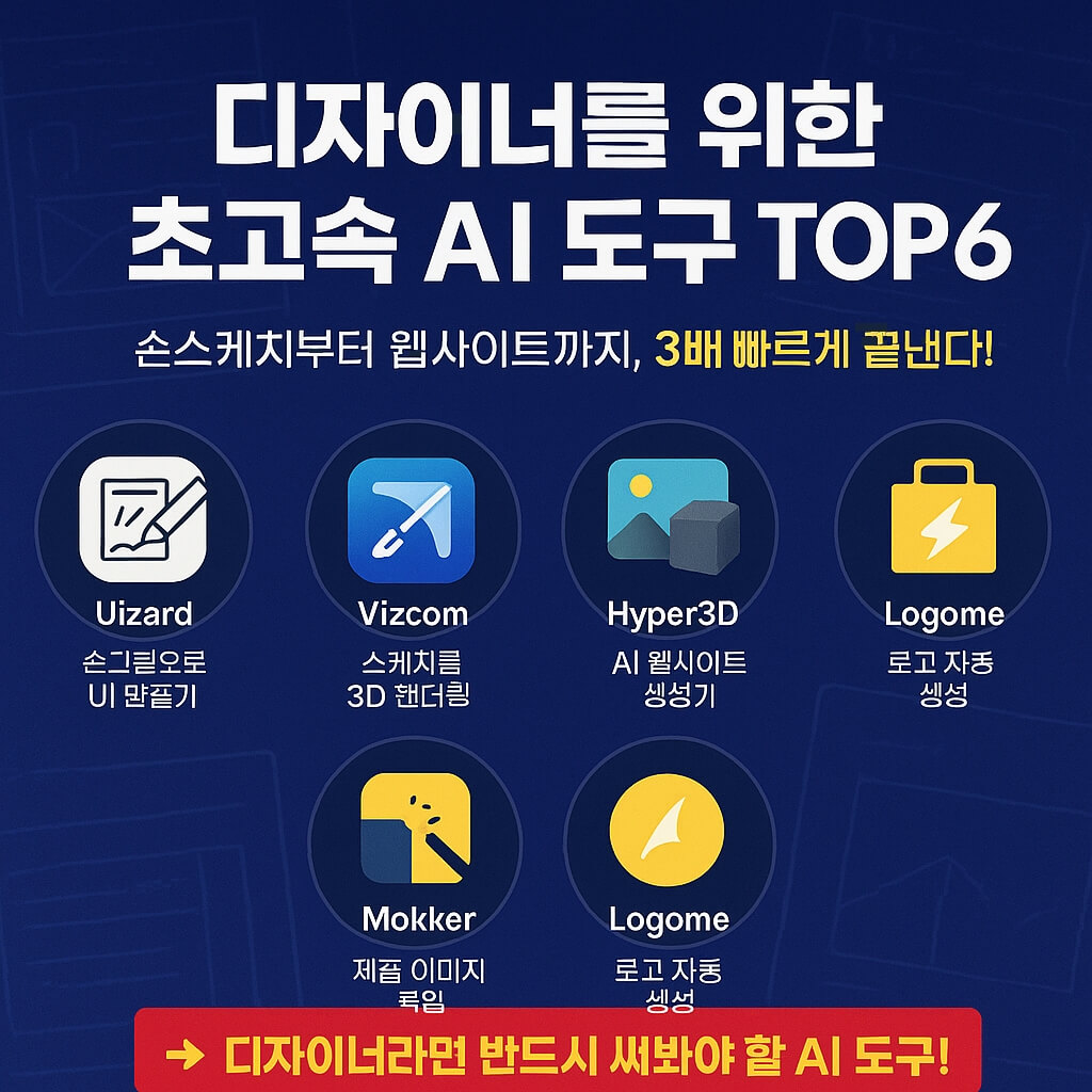 디자인 3배 빠르게 해주는 디자이너 추천 AI 도구 TOP6