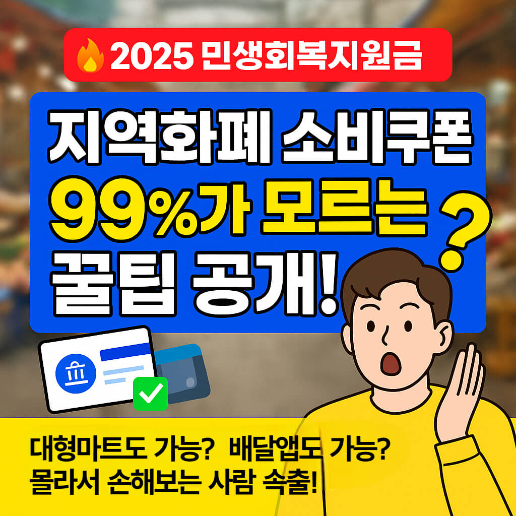 지역화폐 소비쿠폰 숨겨진 사용법 99%가 모르는 꿀팁