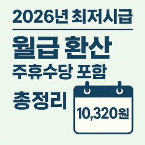 2026 Minimum Hourly Wage Converted to Monthly Salary, Including Weekly Rest Allowance
