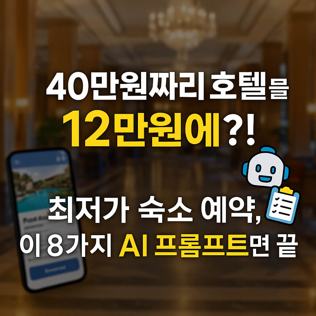 최저가 숙소 예약? 8가지 AI 프롬프트만 있으면 끝
