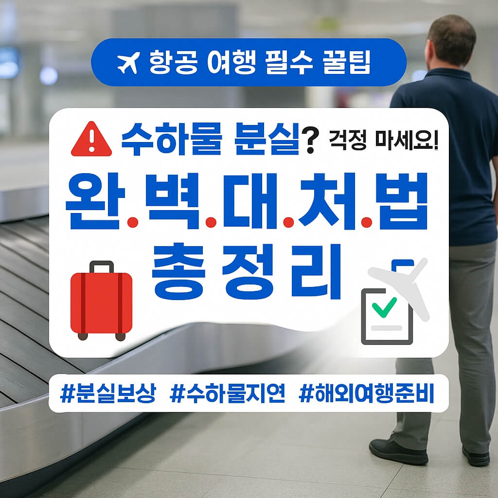 항공 여행 수하물 분실 완벽 대처법