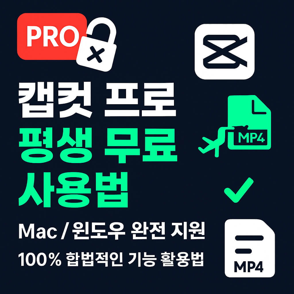 캡컷 프로 구독 평생 무료 사용법: Mac/윈도우 | 불법 아님