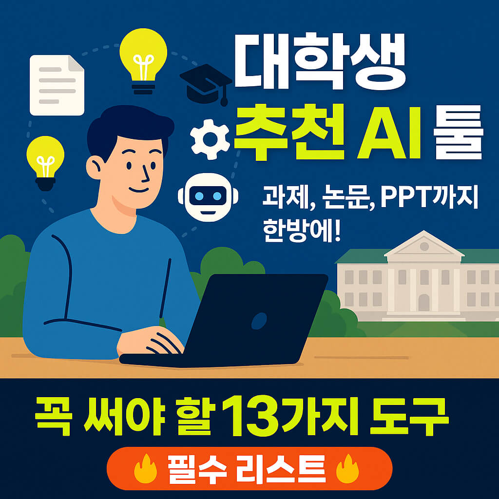 과제 논문 대학생 필수 AI 도구 13가지