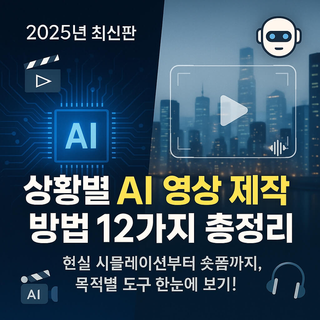 상황별 AI 영상 제작 방법 12가지 총정리