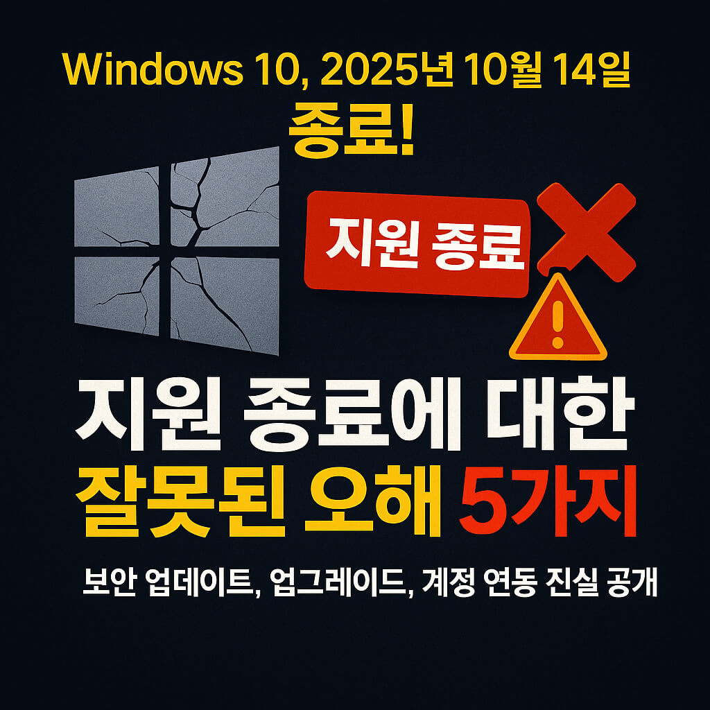 Windows 10 지원 종료에 대한 잘못된 오해 5가지