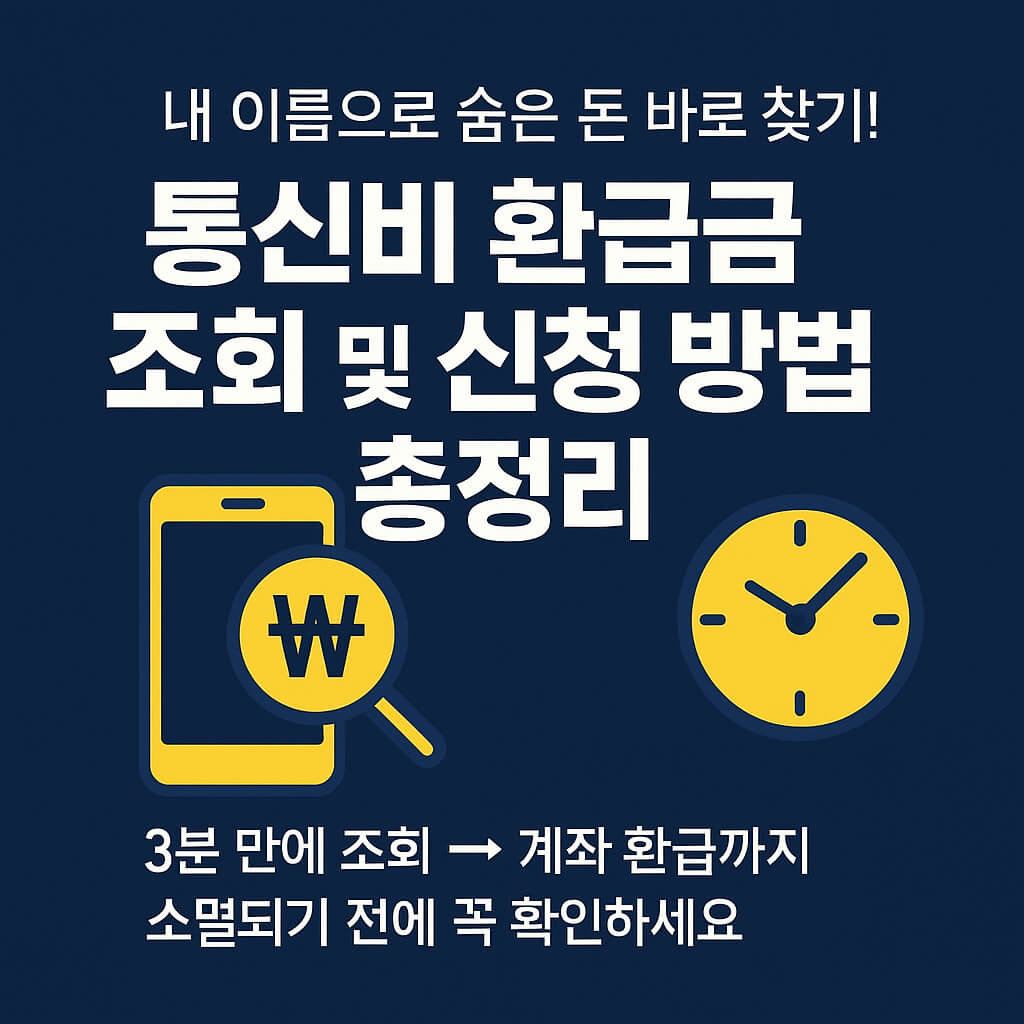 통신비 환급금 조회 및 신청 방법 총정리