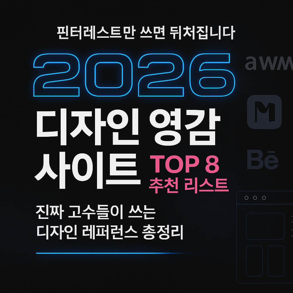 2026 디자인 영감 사이트 추천 TOP 8