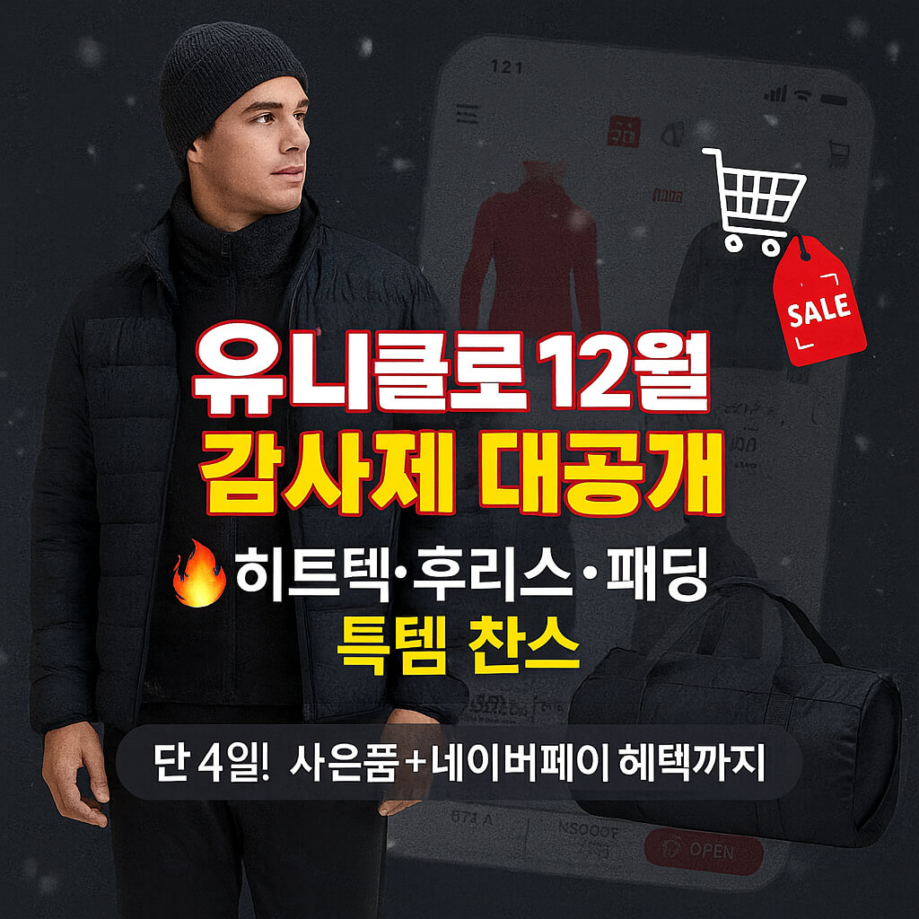 유니클로 감사제 12월 주요 할인 품목과 활용 꿀팁