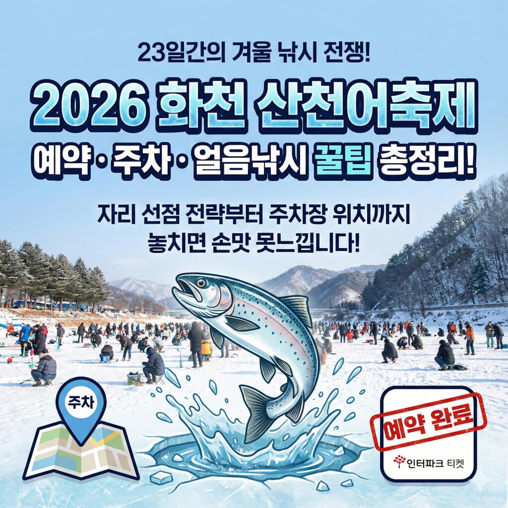2026 화천 산천어축제 예약 주차 얼음낚시 꿀팁