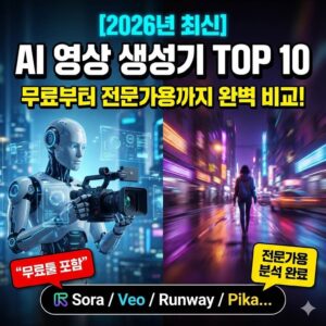 [2026년 최신] AI 영상 생성기 TOP 10 - 무료부터 전문가용까지 완벽 비교
