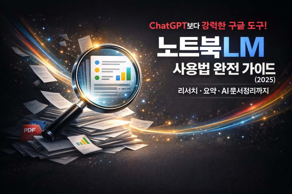 노트북LM 사용법 완전 가이드(2025): 리서치·요약·AI 정리 활용법
