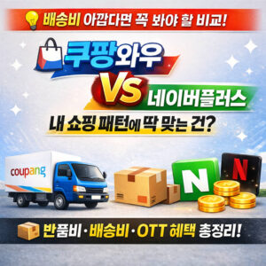 쿠팡와우 vs 네이버플러스 실속 비교: 내 쇼핑 패턴에 맞는 멤버십은?