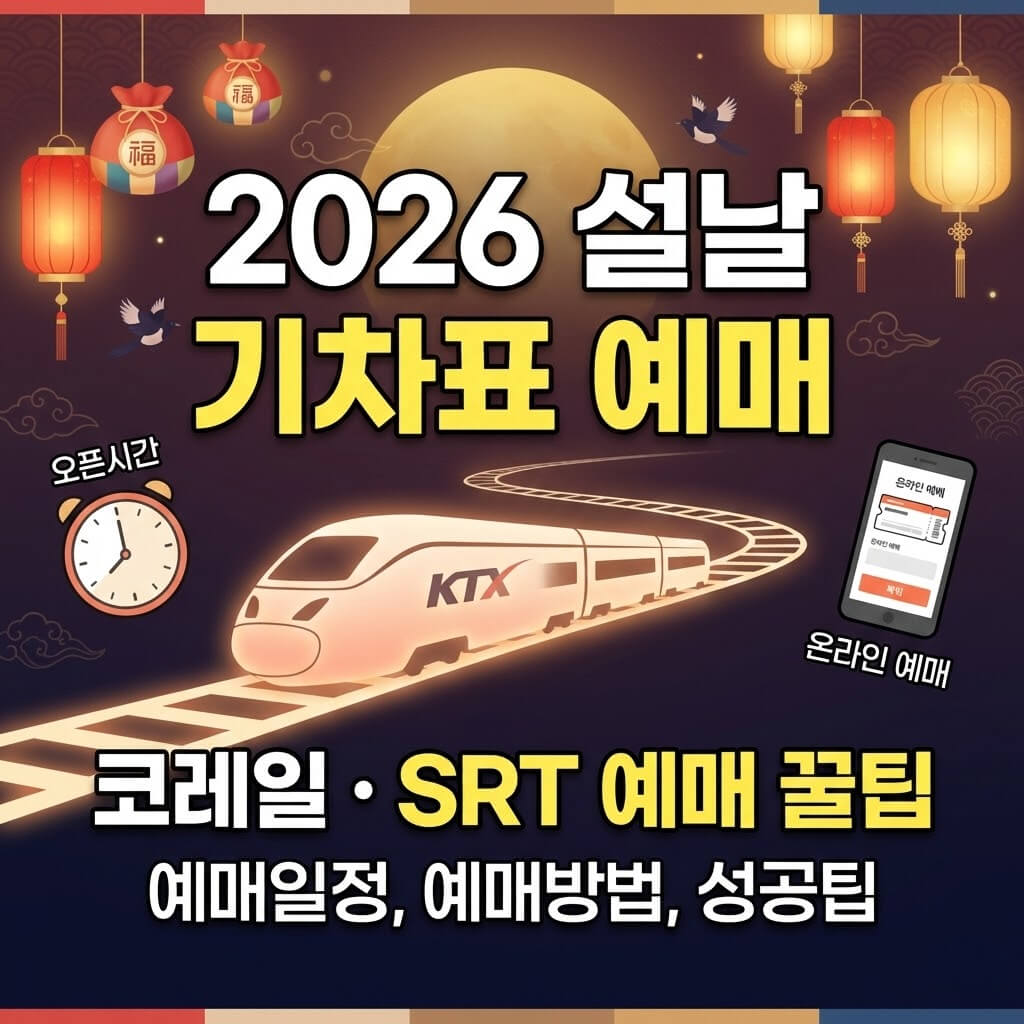 2026 설날 기차표 예매 방법: 예매 시 주의사항