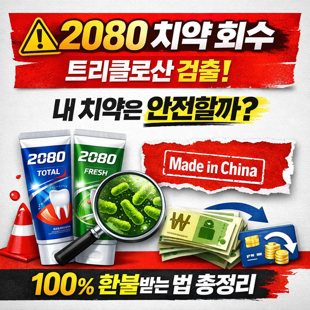 2080 치약 회수 대상 및 환불 방법 총정리