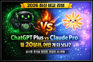 ChatGPT Plus vs Claude Pro | 월 20달러 어떤 게 더 낫나? 2026 현실 후기