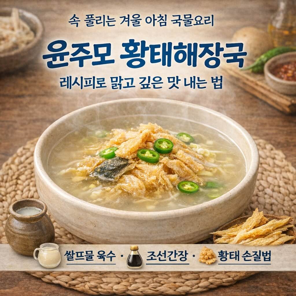 윤주모 황태해장국 레시피로 깊고 진한 맛 내는 법