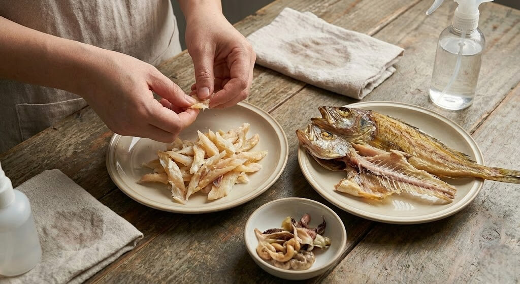 윤주모 황태해장국 레시피: 황태 손질