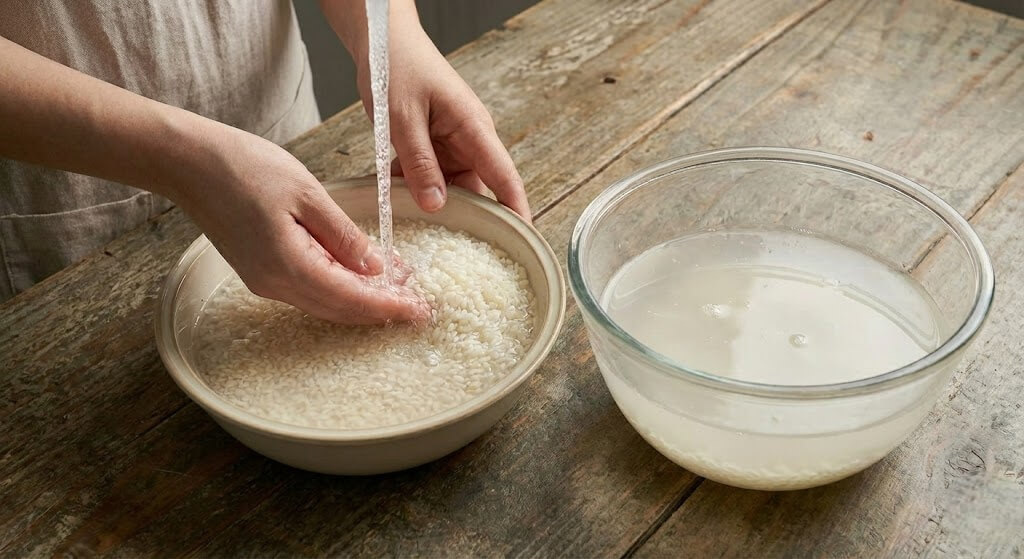 윤주모 황태해장국 레시피: 쌀뜨물로 육수 내기