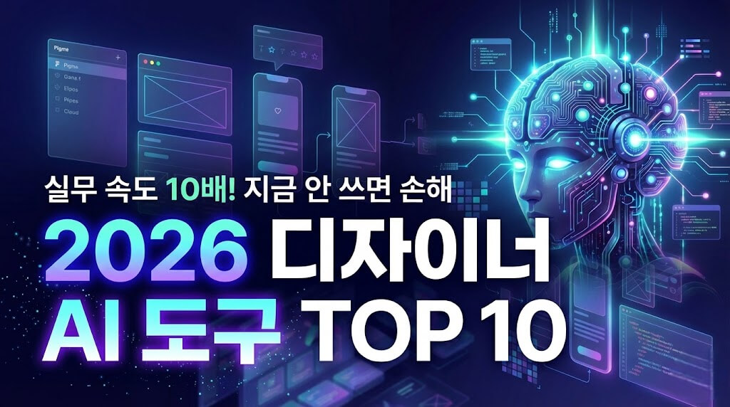 2026년 디자이너라면 무조건 써야 할 AI 도구 TOP 10