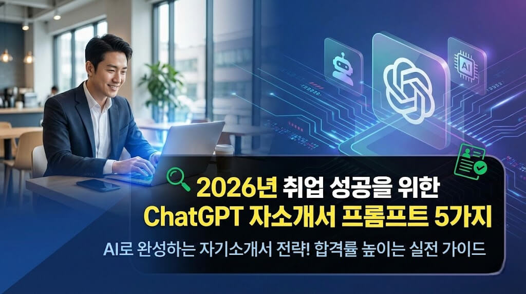 2026년 취업 성공을 위한 ChatGPT 자기소개서 프롬프트 5가지