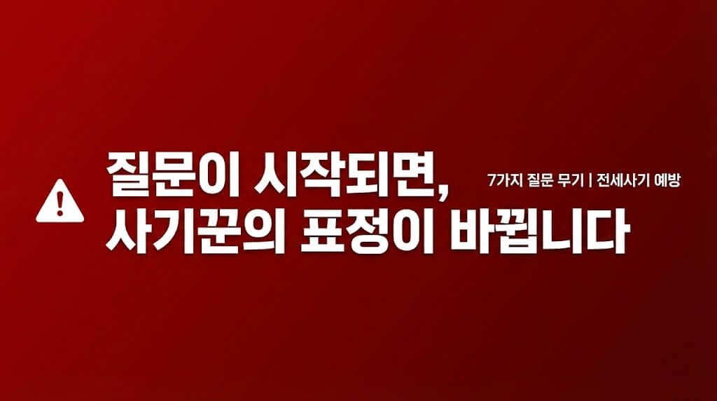 부동산 사기꾼들이 계약 자리에서 가장 싫어하는 질문 7가지