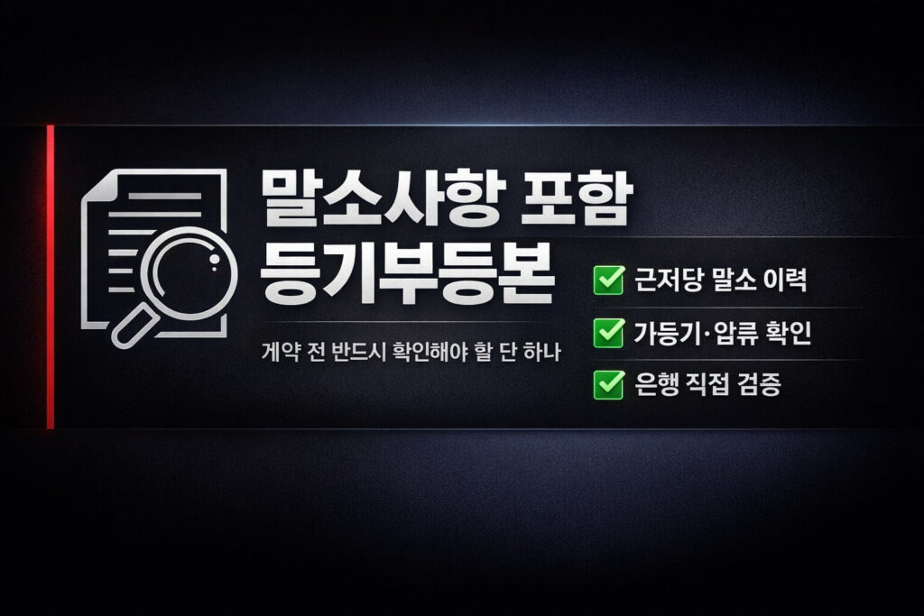 계약 전에 반드시 해야 할 단 하나 – 말소사항 포함 등기부등본 발급