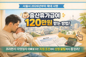 프리랜서·자영업자 배우자 출산휴가급여 120만원 지원 조건 신청 꿀팁