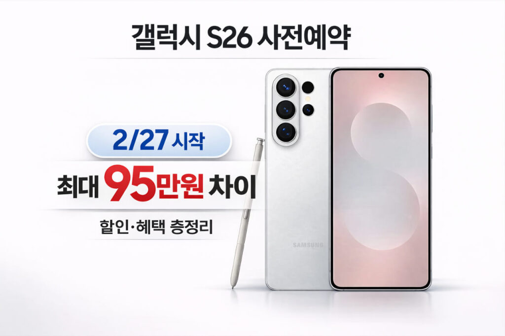 갤럭시 S26 사전예약 혜택 완벽 가이드: 할인·선물·일정 총정리