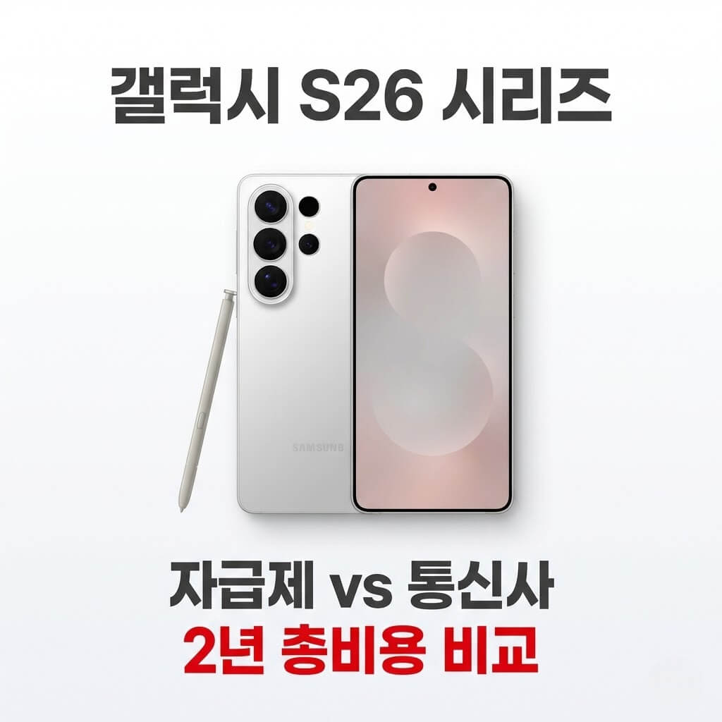 자급제 vs 통신사: 2년 총비용 완벽 비교